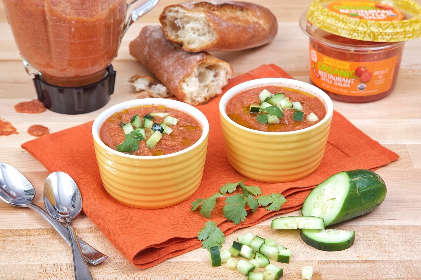Quick Spanish Style Gazpacho With Cucumber