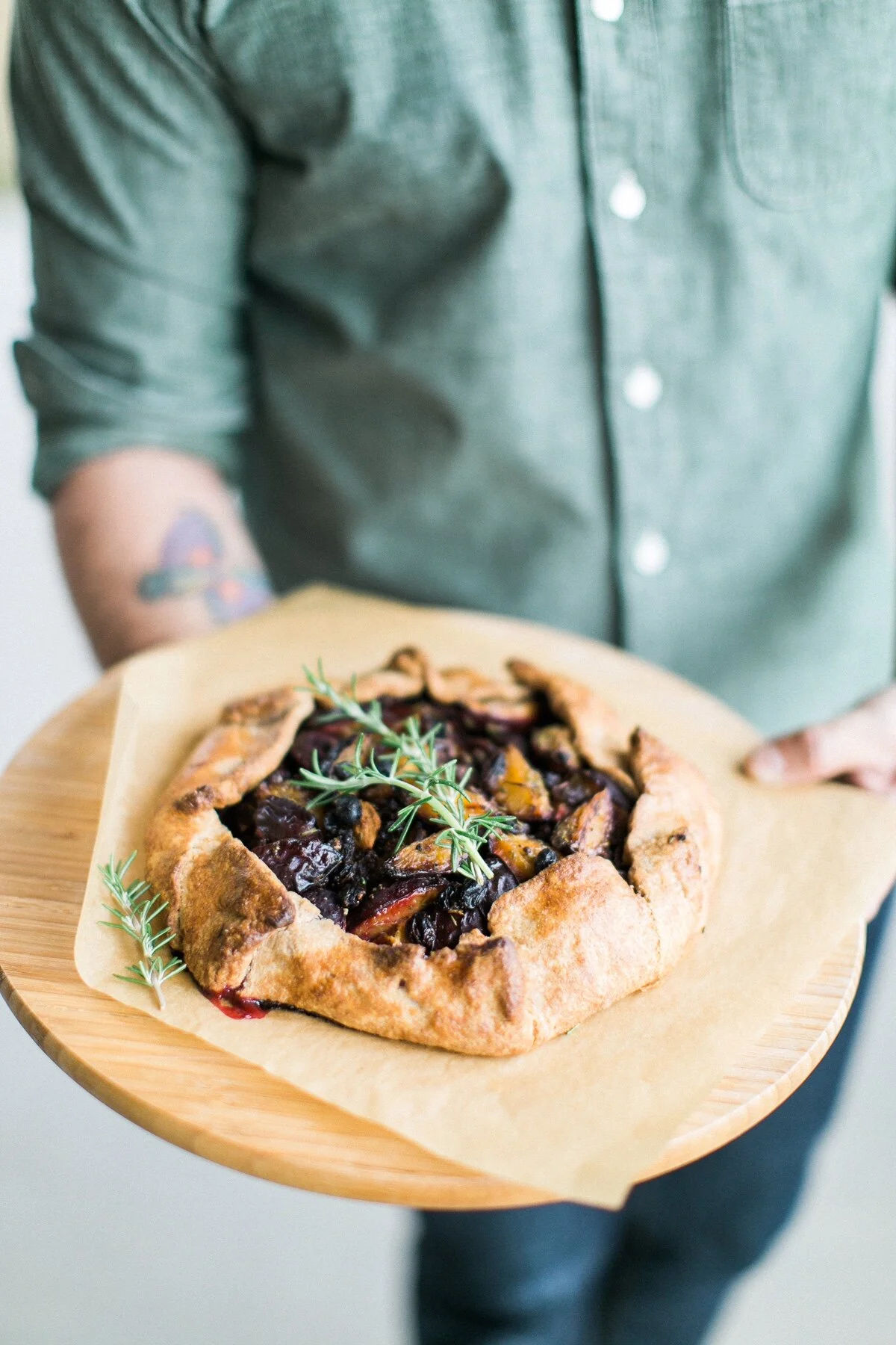 Cherry Berry Crostata With Pinot And Rosemary
