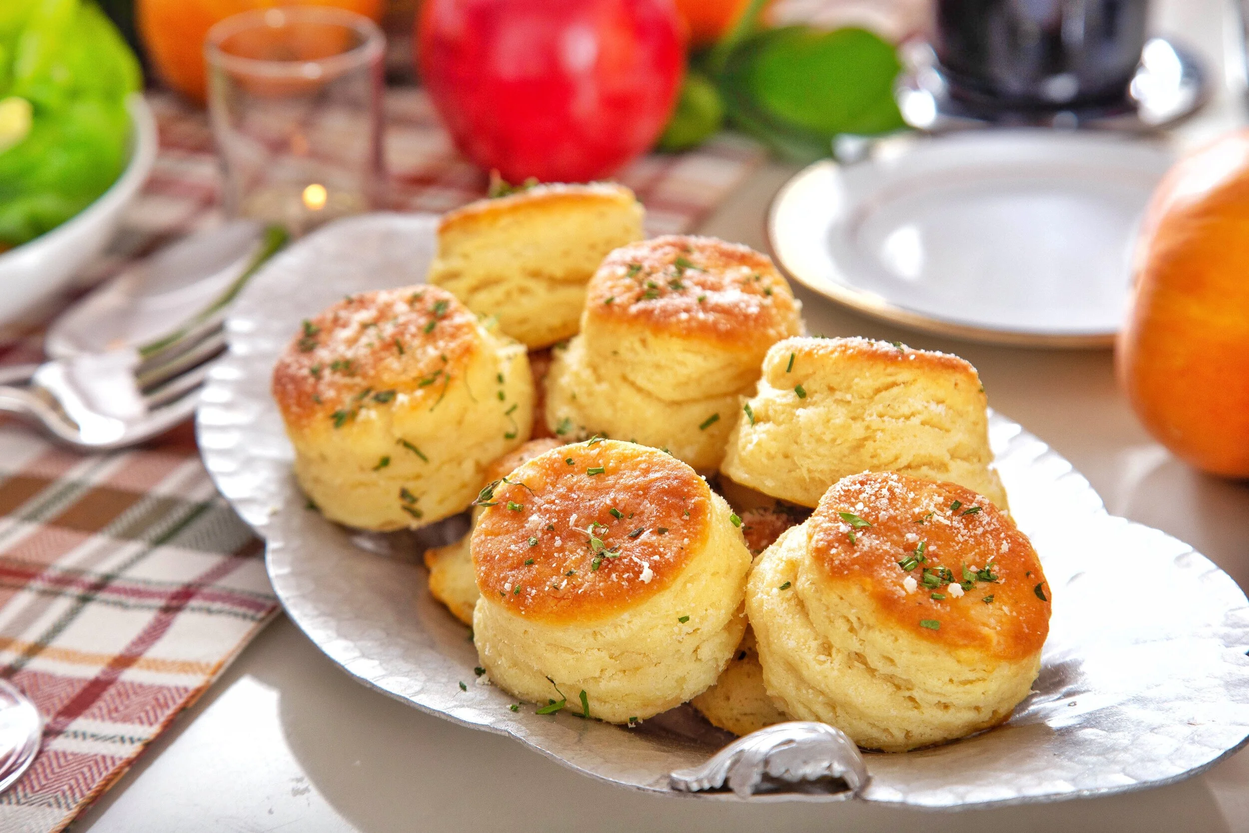 Ricotta Pull Apart Biscuits with Parmesan, Butter &amp; Fresh Herbs