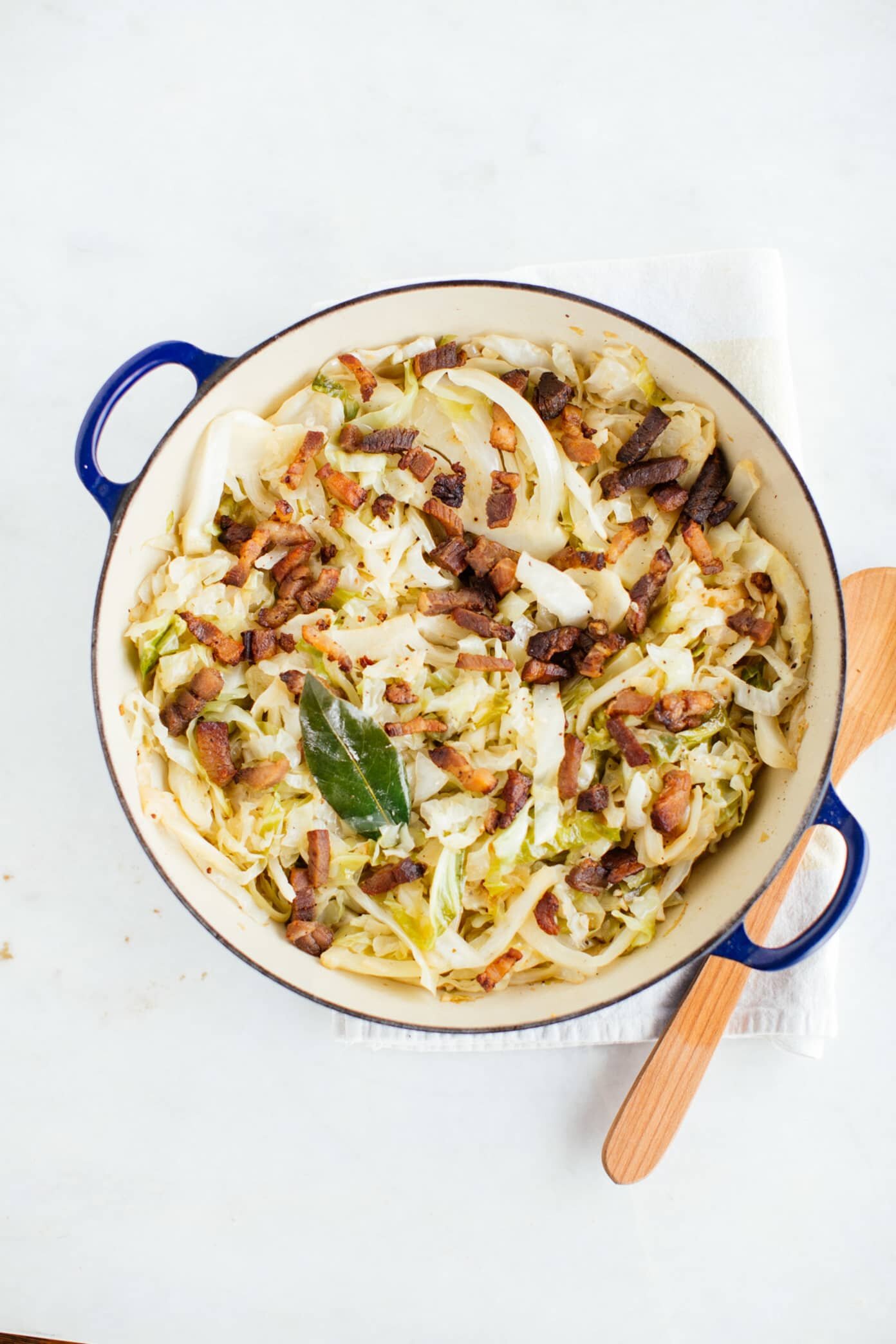 One-Pot Braised Cabbage with Bacon