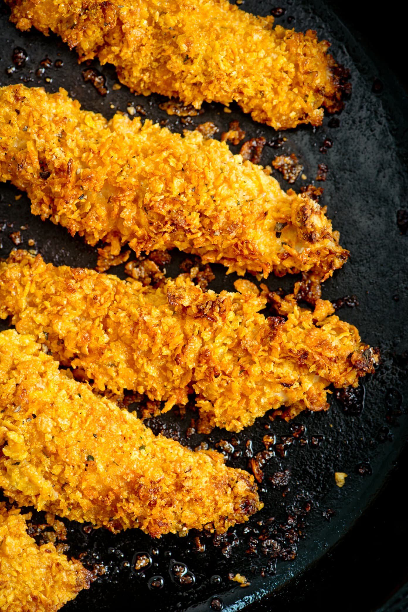 Double-Crusted Chicken Tenders with Sriracha-Honey BBQ Sauce