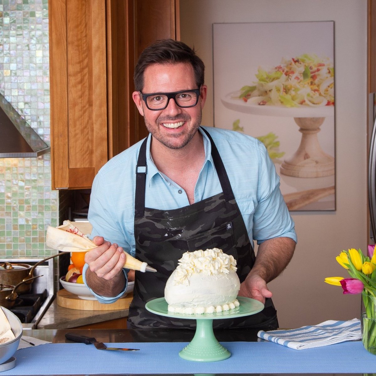 Chadwick Remakes Grandma Clara's Easter Egg Cake and Shares Frosting Roses Tutorial