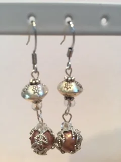 Rust Pearls with Metal