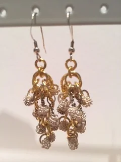 Gold with Silver Swirls