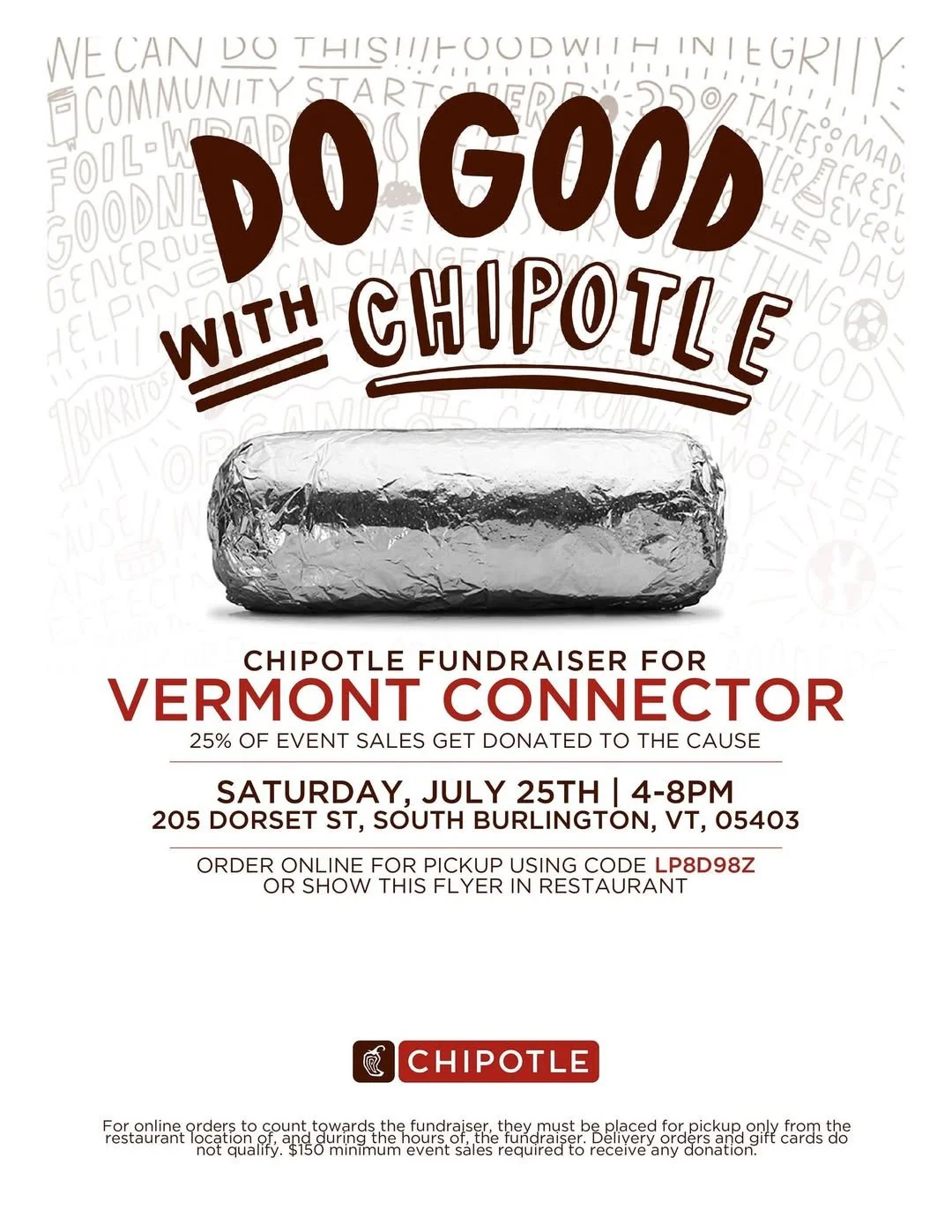 Eat for Good - Chipotle Fundraiser !