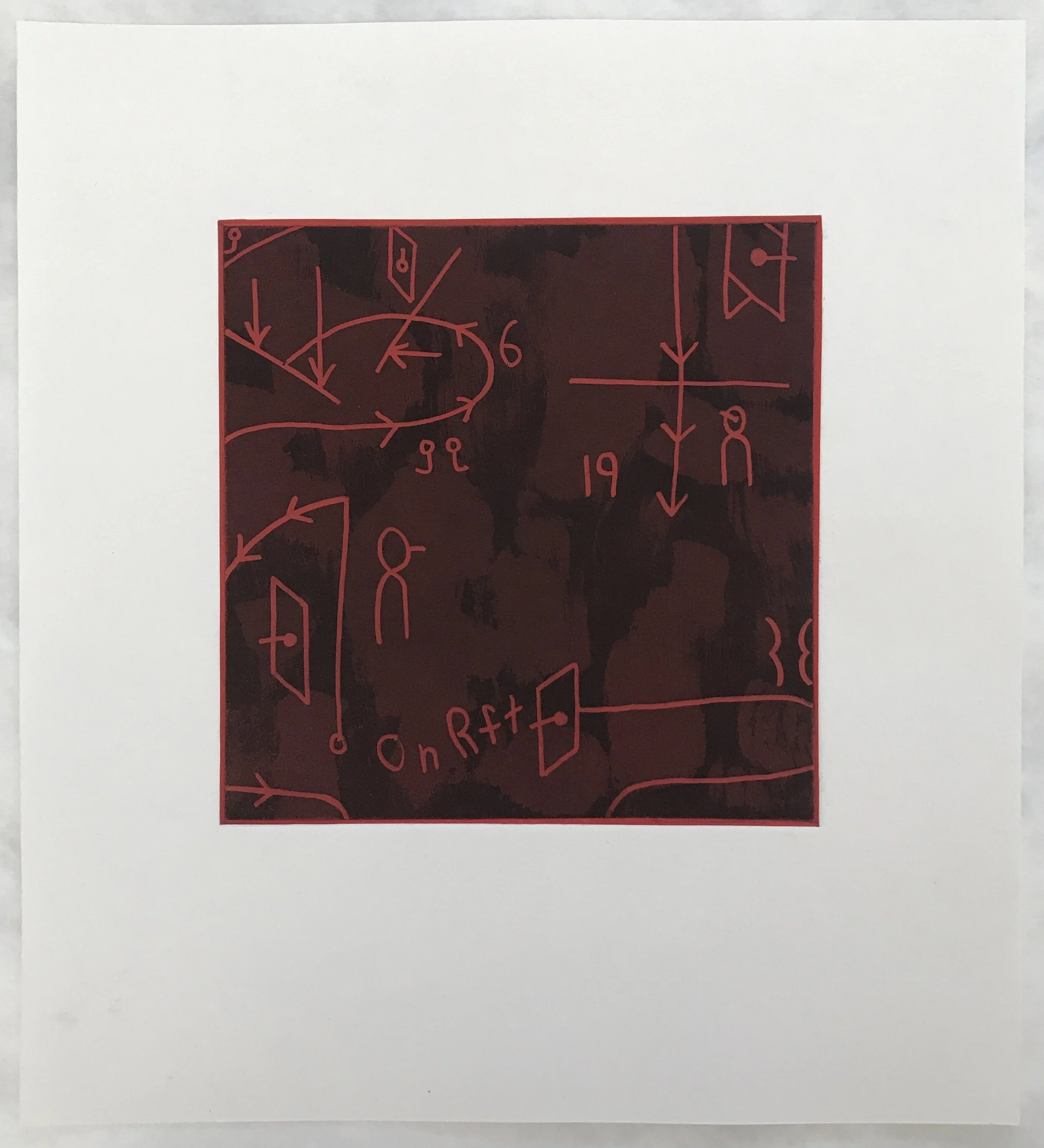 Notation Score Etching (Red Test Plate)