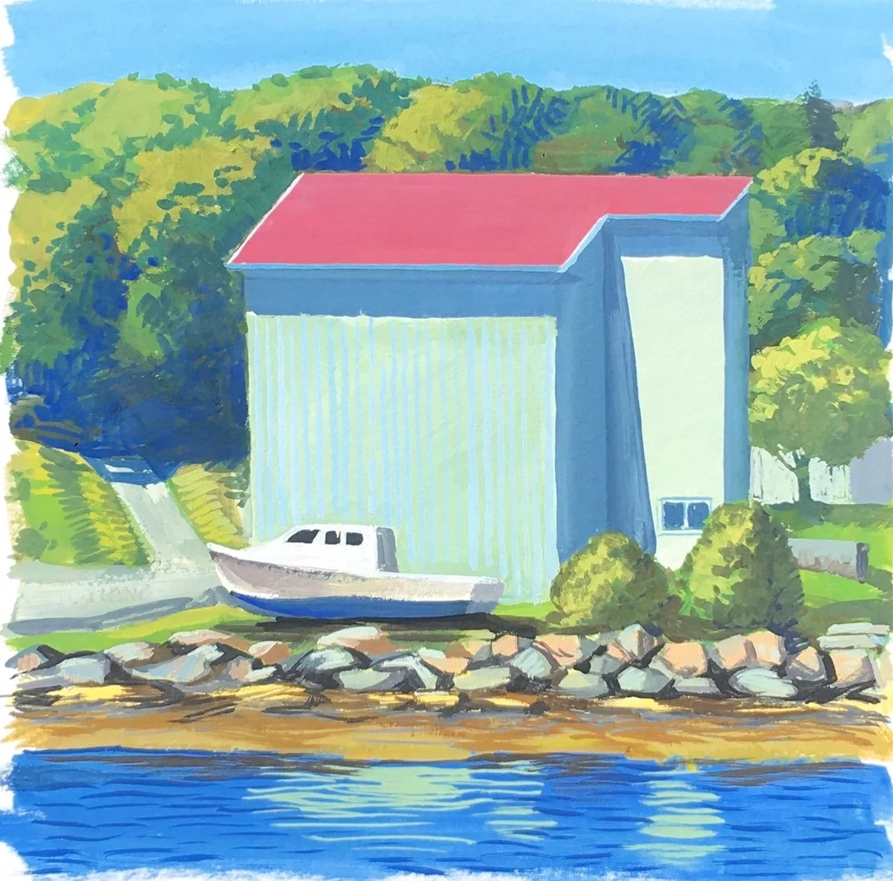 Vacation Painting #4: Bristol, Maine