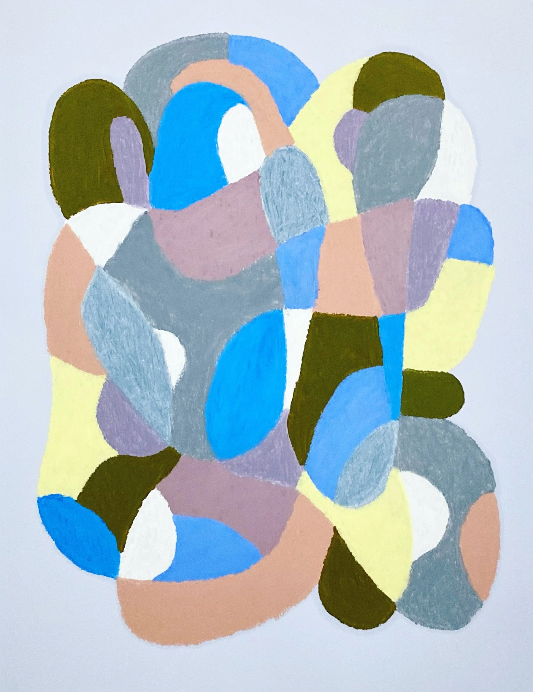 Olive, Yellow, Purple on Alaska Blue