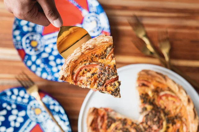 TOMATO + BASIL QUICHE