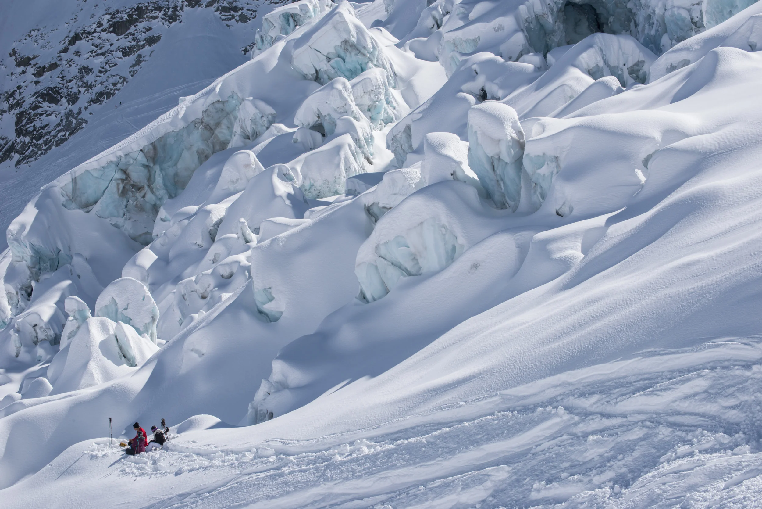 Glacier Picnic - 2014 - Monte Blanc (Highest mountain in the Alps), Chamonix, France (Site of the First Winter Olympics) - See more of Ed’s Winter photos at ahaphotoandglass.com