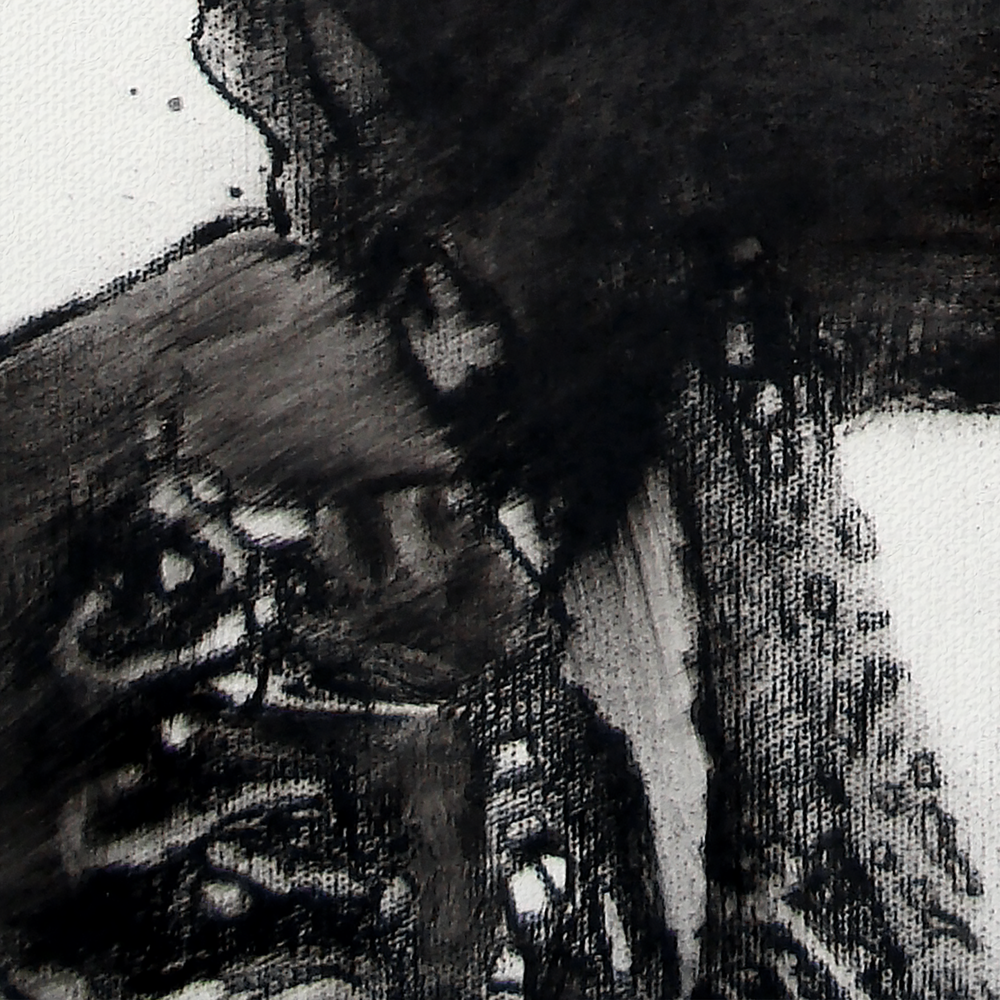 Hendrix Tribute: Sketcheria's Iconic Black and White Portrait in