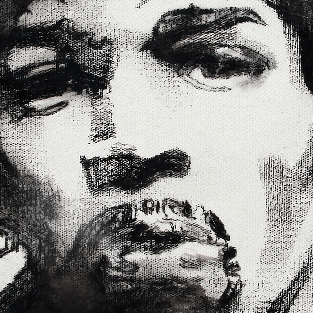 Hendrix Tribute: Sketcheria's Iconic Black and White Portrait in