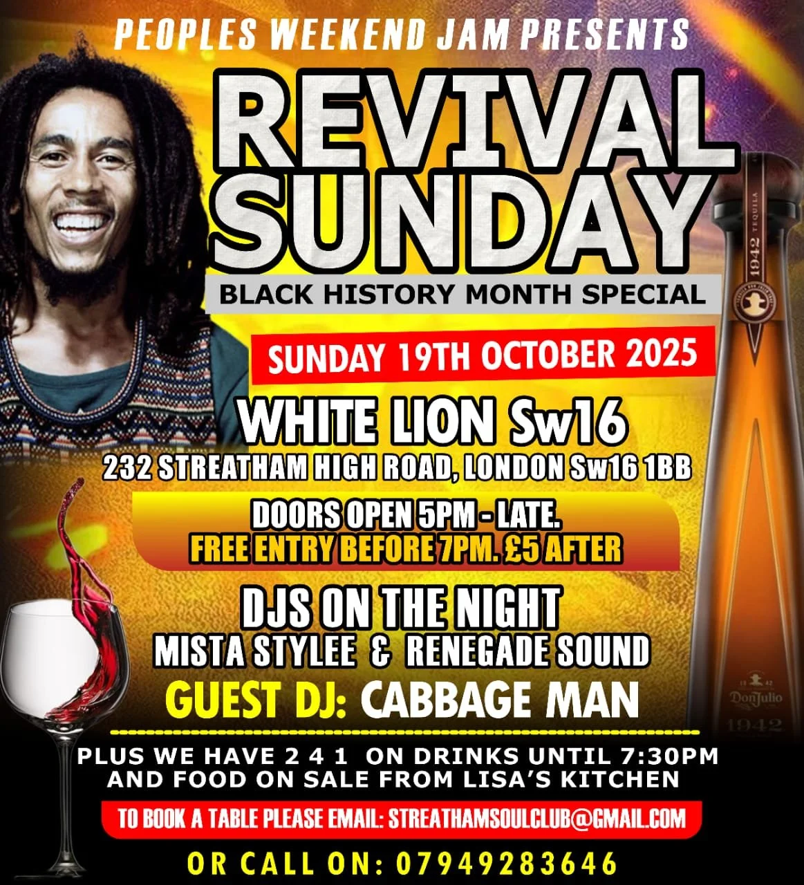 Revival Sunday w/ Mista Stylee, Renegade Sound &amp; Cabbage Man
