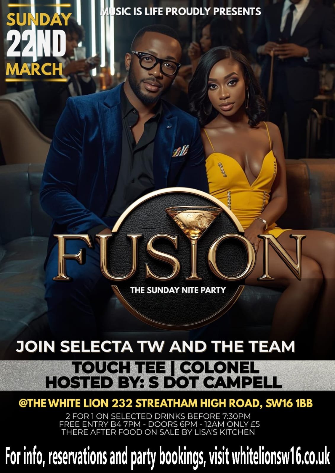 Fusion Sunday Nite Party w/Touch Tee &amp; Colonel