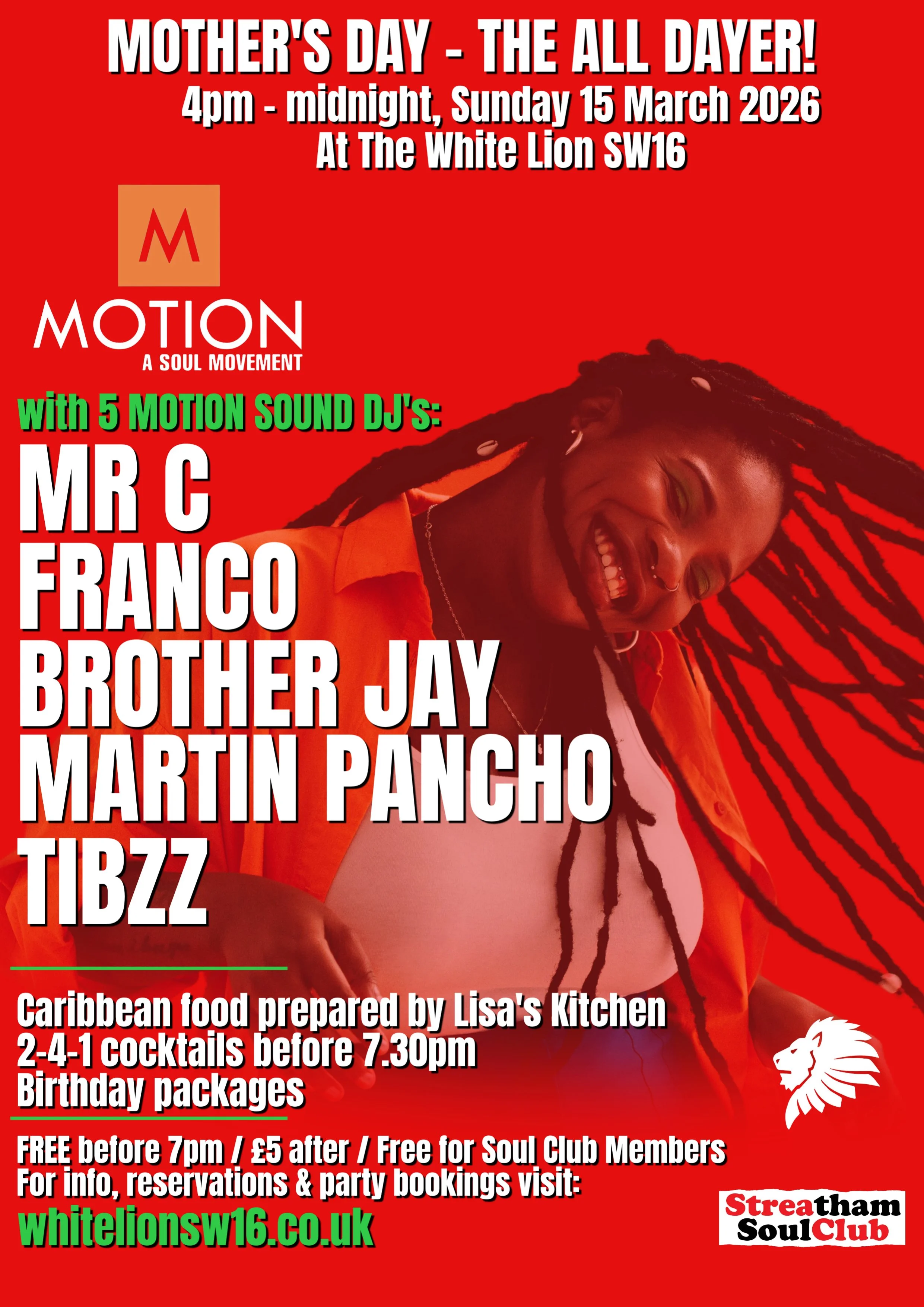 MOTHERS DAY- The All Dayer w/Motion Sound DJS