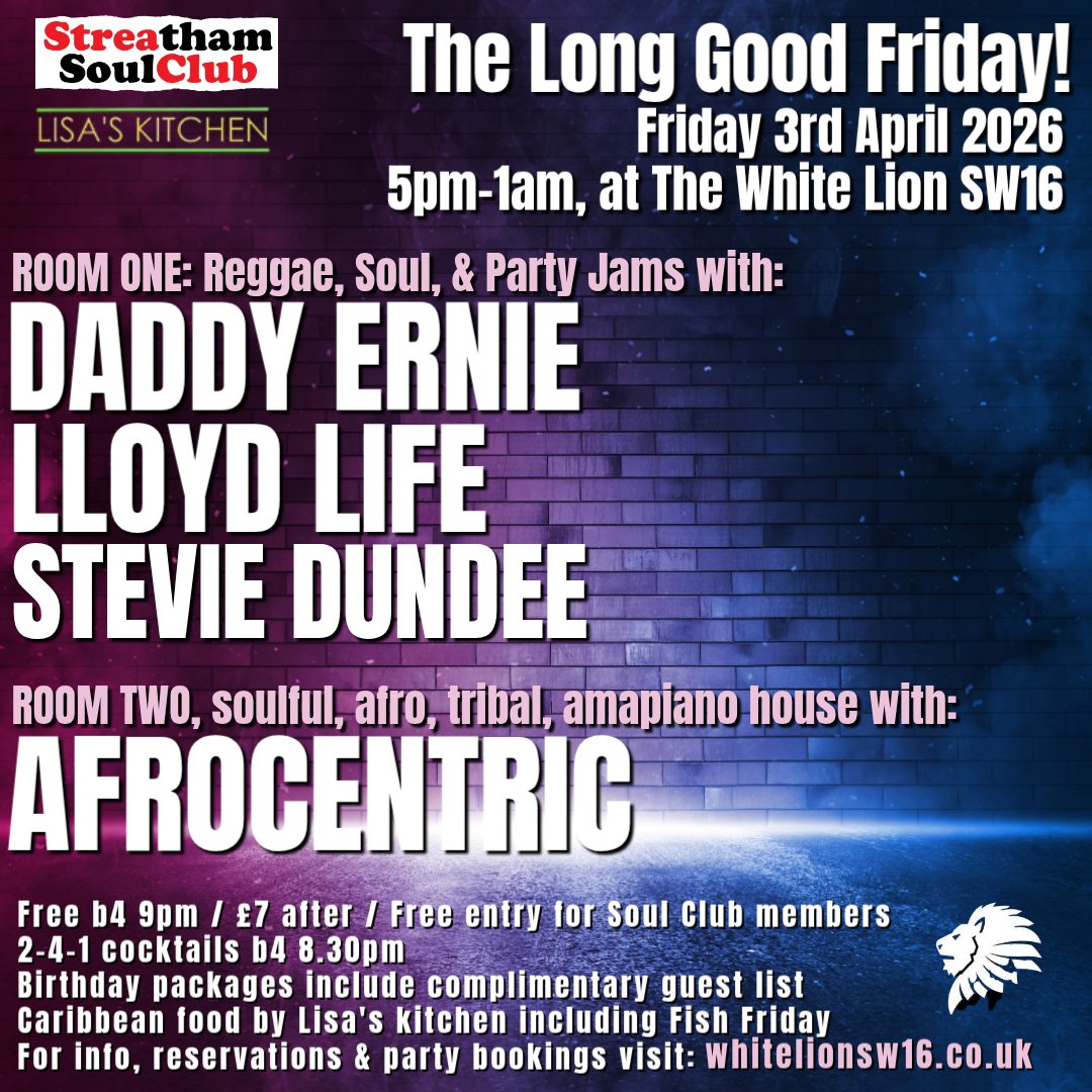 Good Friday w/Daddy Ernie Lloyd Life, Stevie Dundee  PLUS AFROCENTRIC