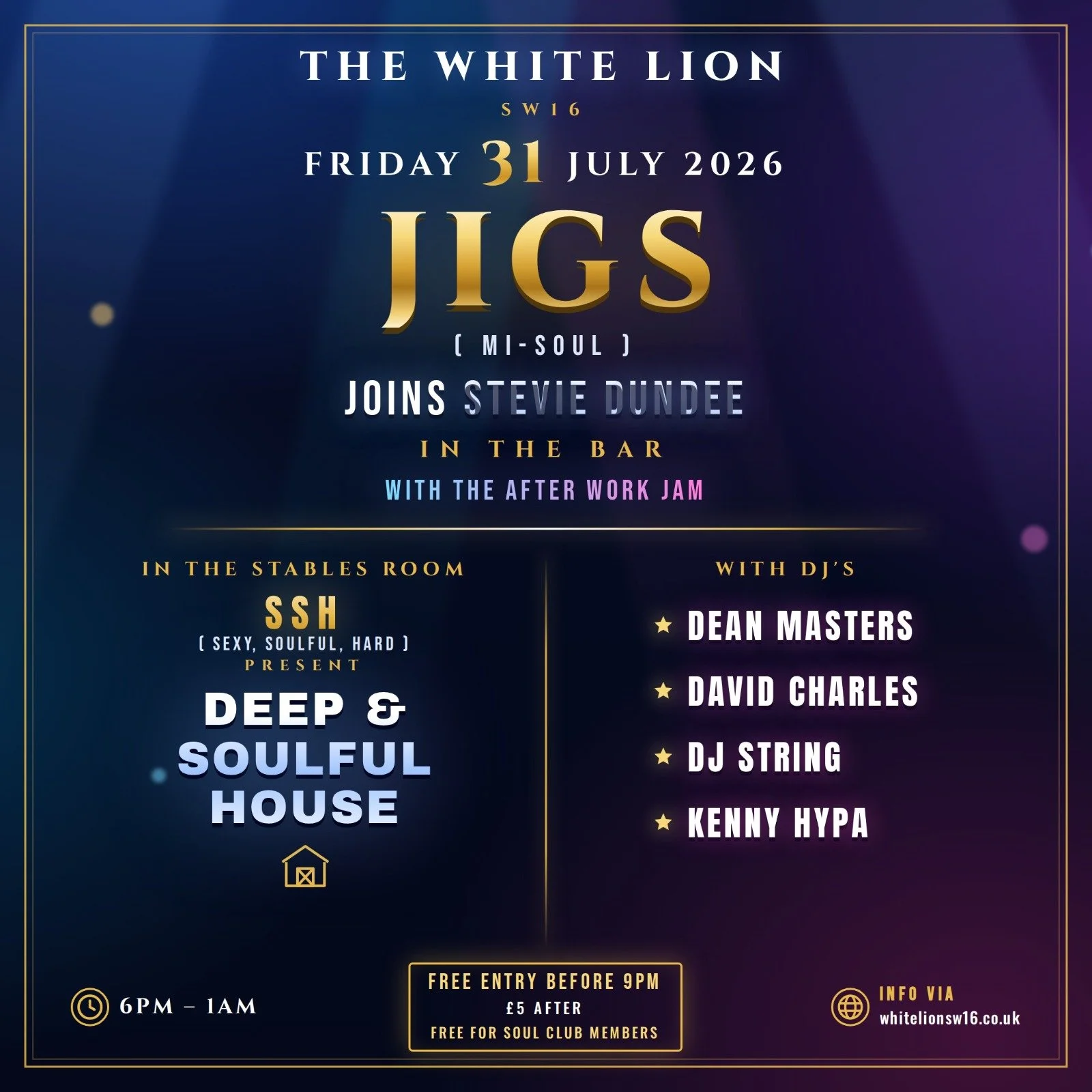 The After Work Jam w/ Jigs, Stevie Dundee, Dean Masters, Kenny Hypa and More