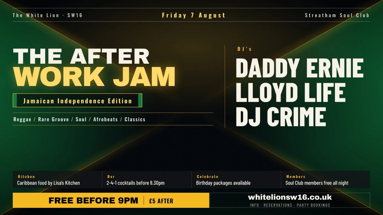 The Streatham Soul Club After Work Jam w/Daddy Ernie &amp; Lloyd Life