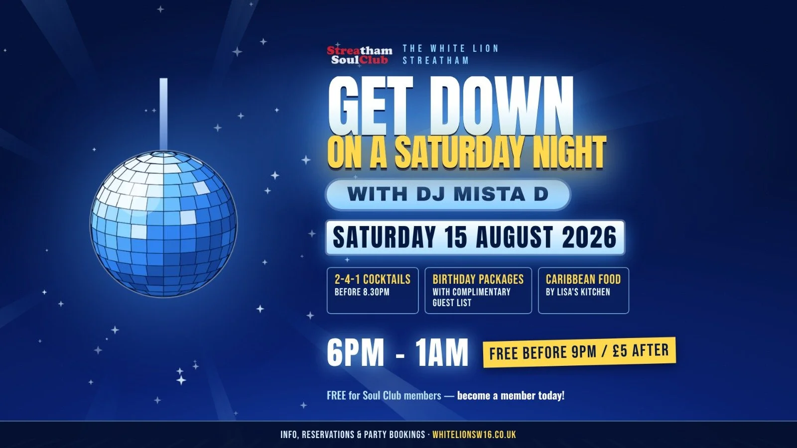 Get Down on a Saturday Night w/Mista D