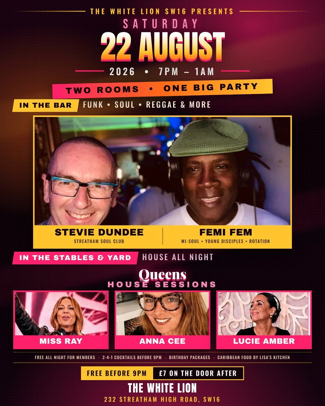 The Streatham Soul Club Saturday Night Out w/Femi Fem, Stevie Dundee, Anna Cee & more!