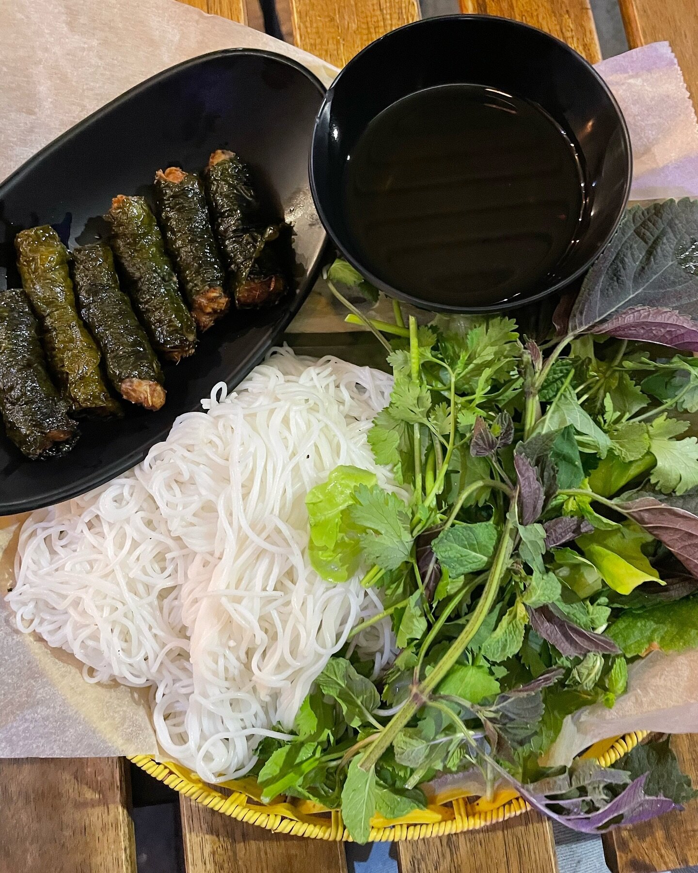 B&uacute;n b&ograve; l&aacute; lốt from @vnstreetfoodsss in Marrickville.

Grilled beef wrapped in betel leaves is one of the best things I ate when I visited Hoi An in Vietnam. VN Street Foods&rsquo; version brought back all those happy memories. Th