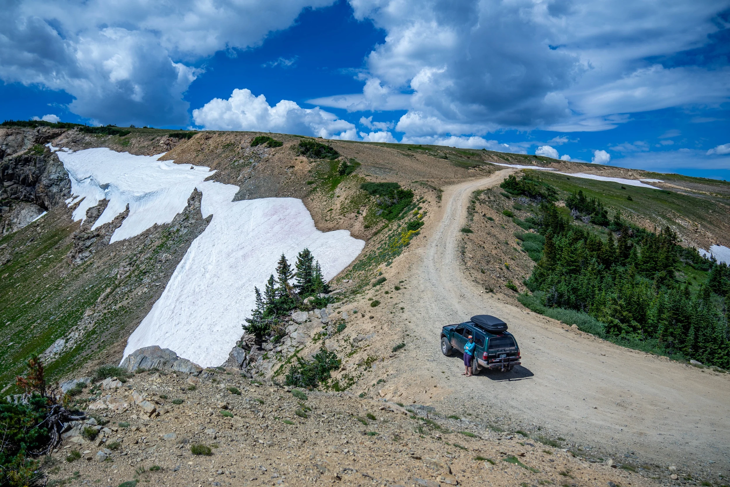 Just shy of the summit of Hagerman pass
