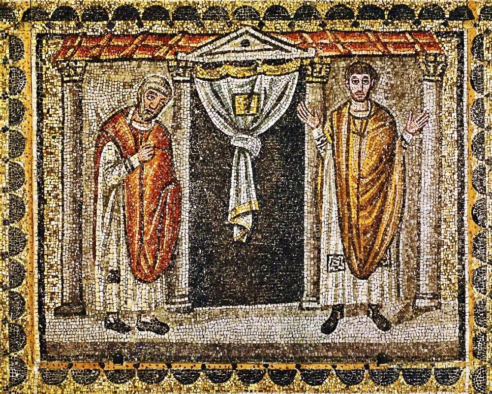 Pharisee and the Tax Collector (Byzantine Mosaic)