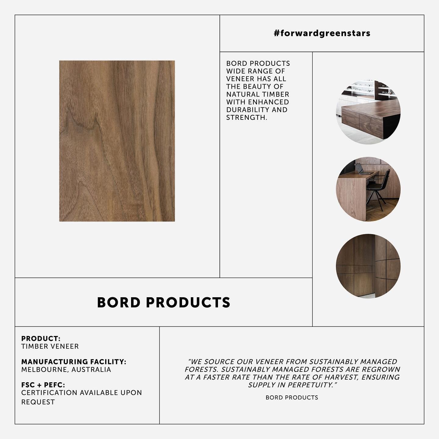 From our #forwardgreenstars library, @bordproducts is a top Melbourne veneer supplier with a local manufacturing facility and a wide range of sustainably sourced Timbers available. ⁠
⁠
With leading edge technology and a focus on efficiency, Bord Prod