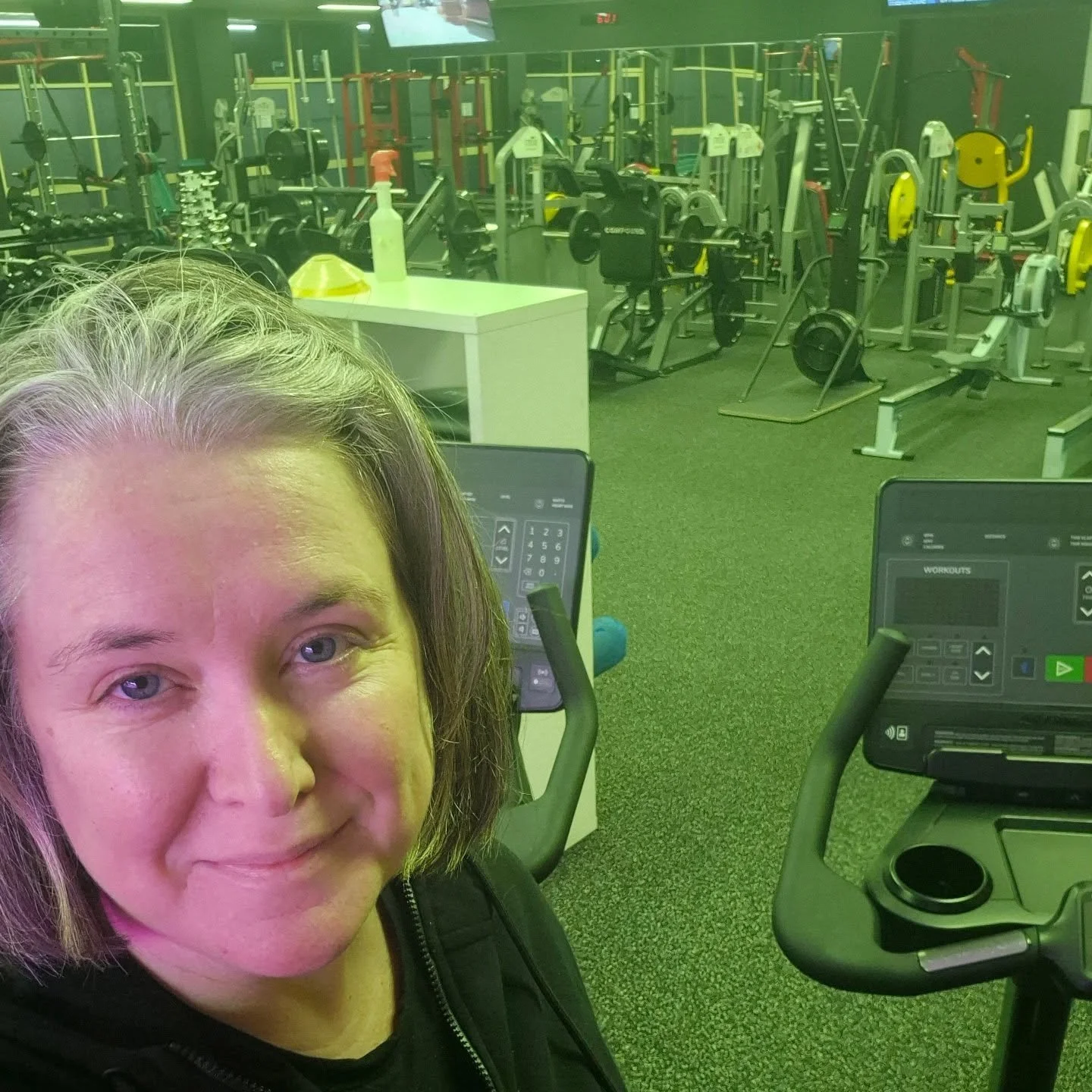 At the gym on Friday night with all the cool kids.