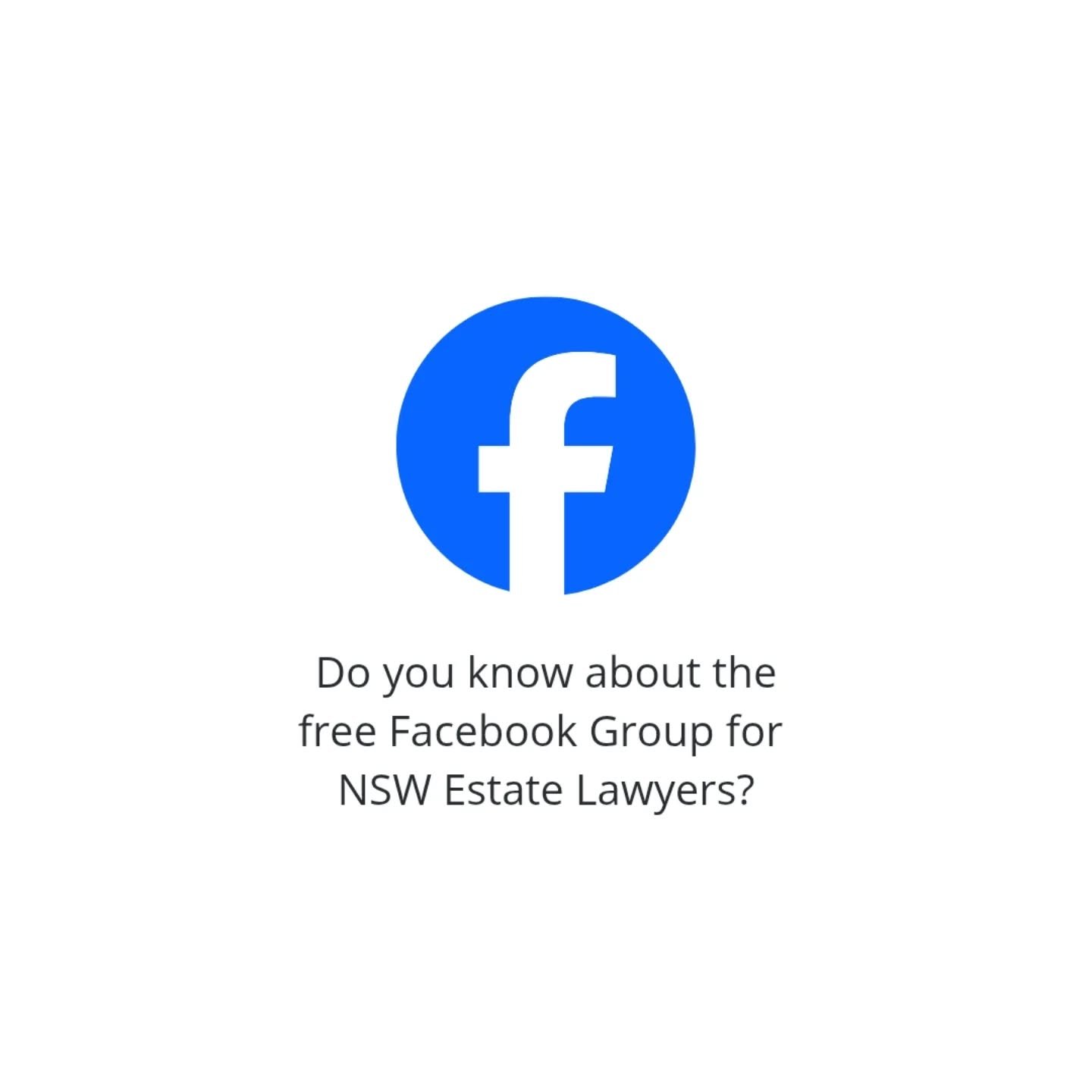 Do you know about the free Facebook group for NSW Estate Lawyers?  We have 450 members and we frequently stray into Estate Planning issues cause they are connected.

#lawyermum 
#lawyermumsaustralia 
#estateplanninglawyer 
#estateplanningismorethanwi