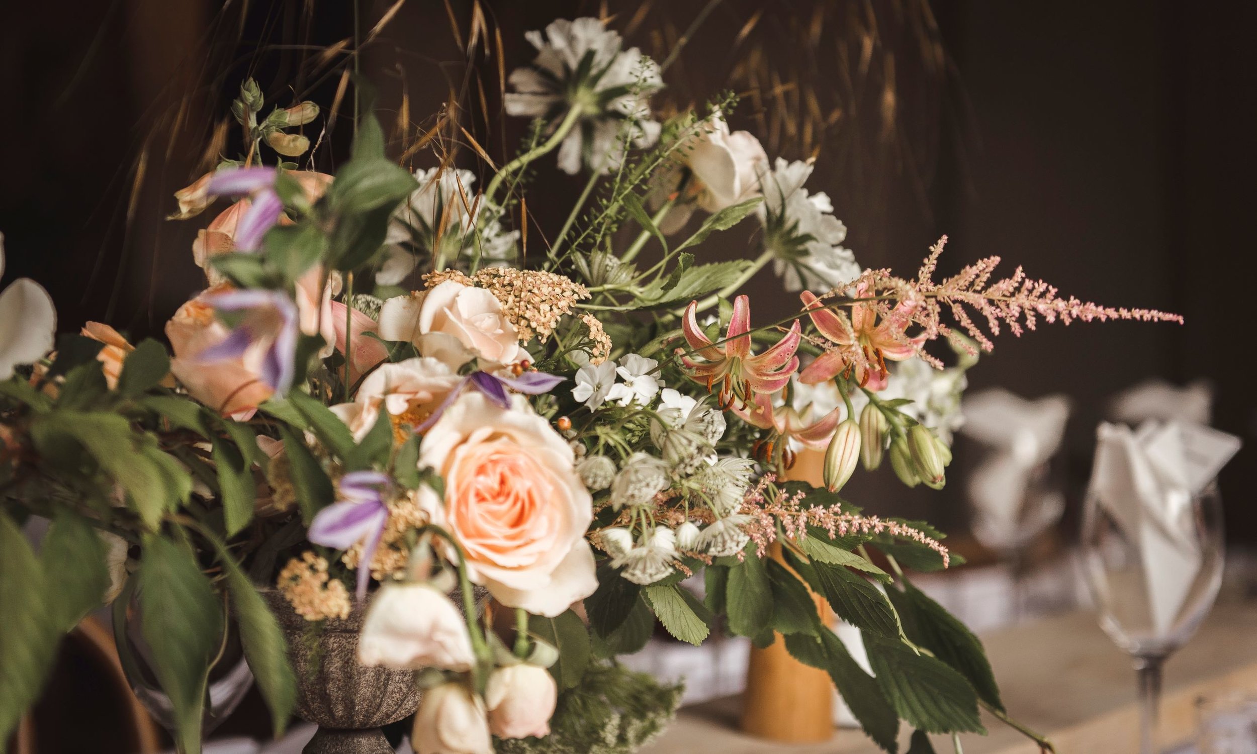 Table centrepiece. Photo - John Scott