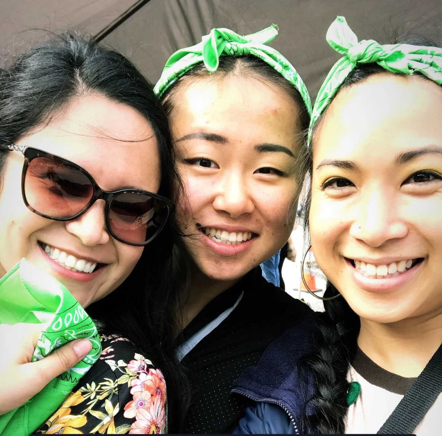 Happy faces after seeing no trace left behind at Queen’s Park.