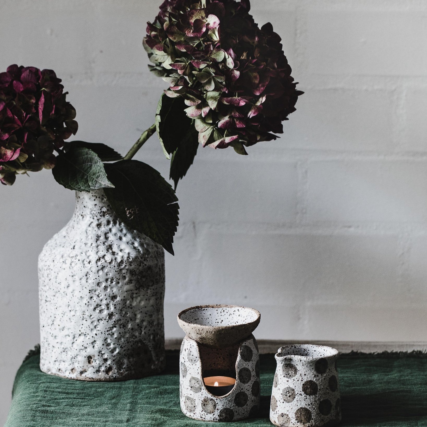 Ceramic Oil Burner by Clay Beehive for Dunmore Shoppe