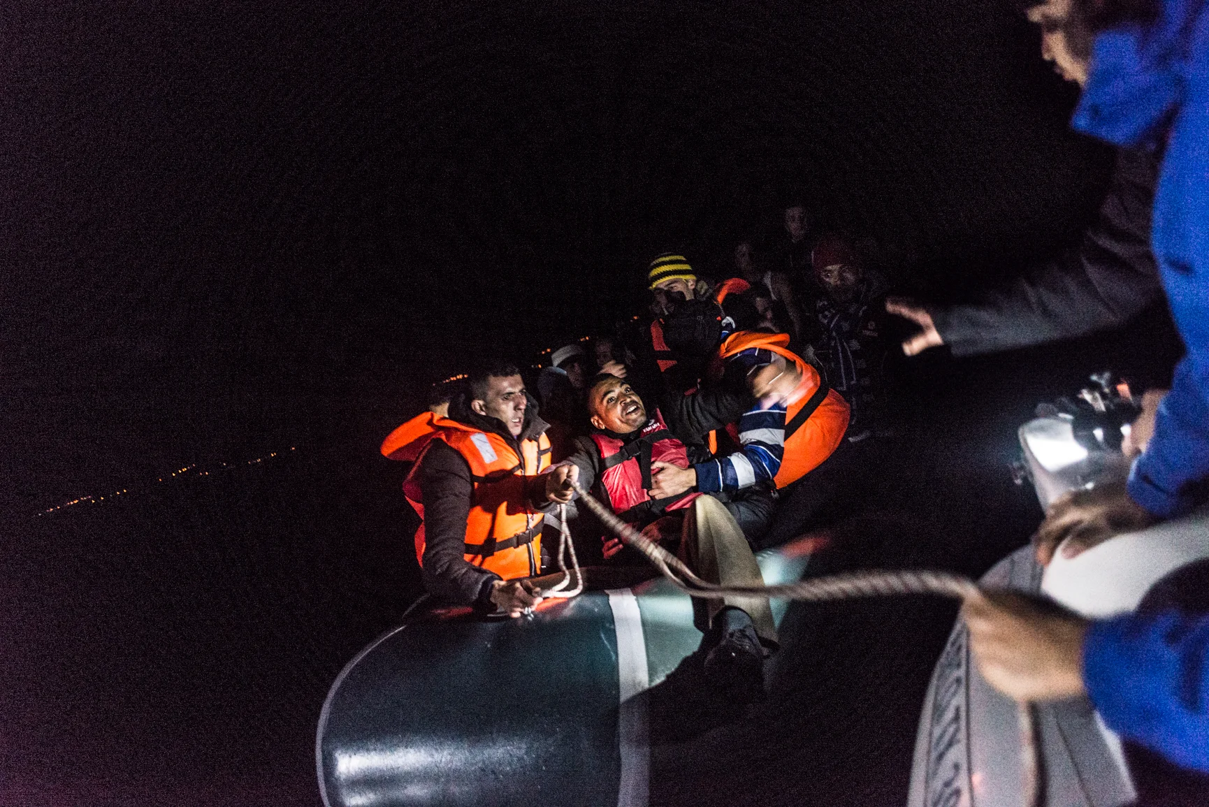 Refugee rescue at Greek coasts lesvos.JPG