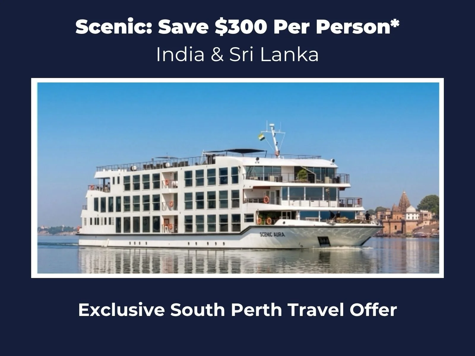 Scenic Aura cruising the Lower Ganges River in India