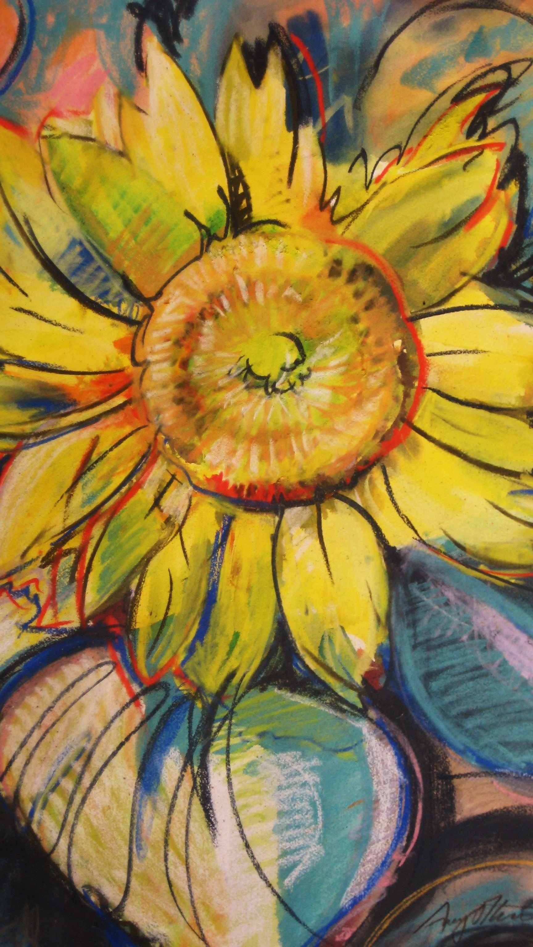 Watercolor and Pastel on Paper