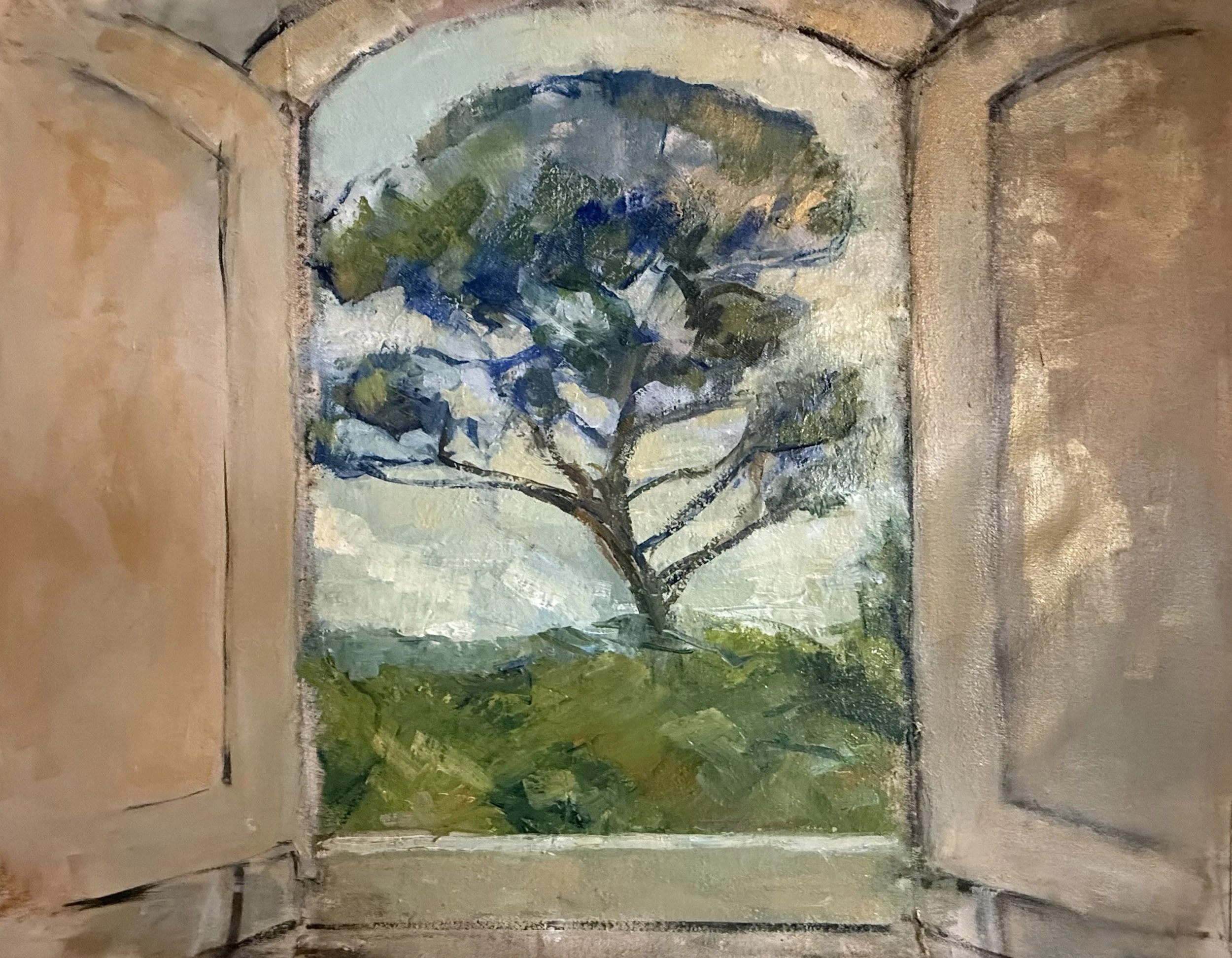 Pine Trees Through the Window Framed.jpeg