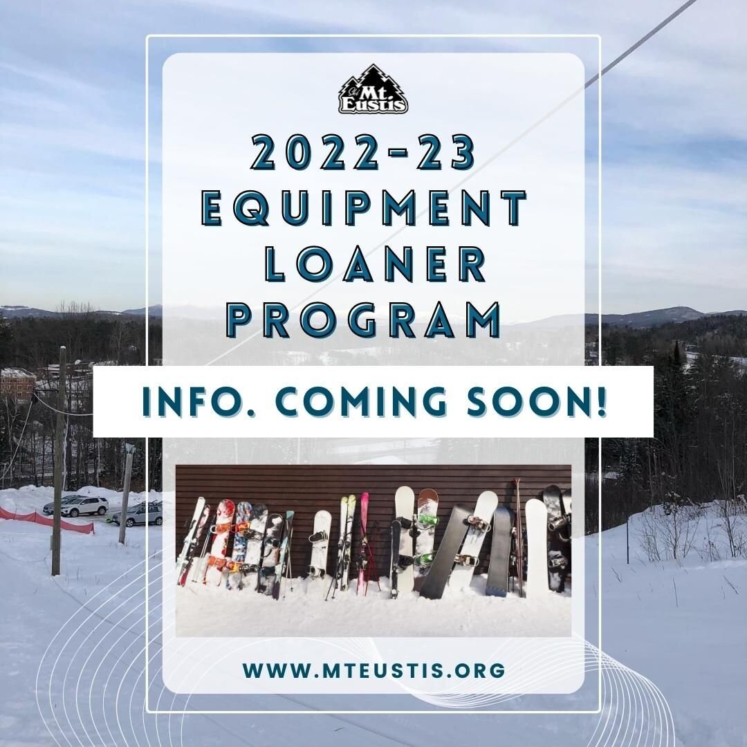 We've had a number of inquiries about our upcoming equipment loaner program. We are working on the logistics and will have more information to announce soon! 

#skimteustis #supportlocal #mteustisskihill #nhropetow #skiandridelocal #payitforward