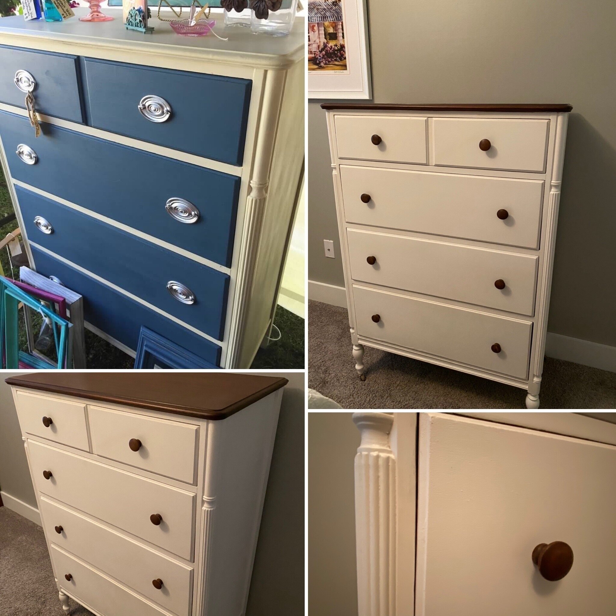Chalk Painted Furniture: Upgrading a Painted Chest of Drawers