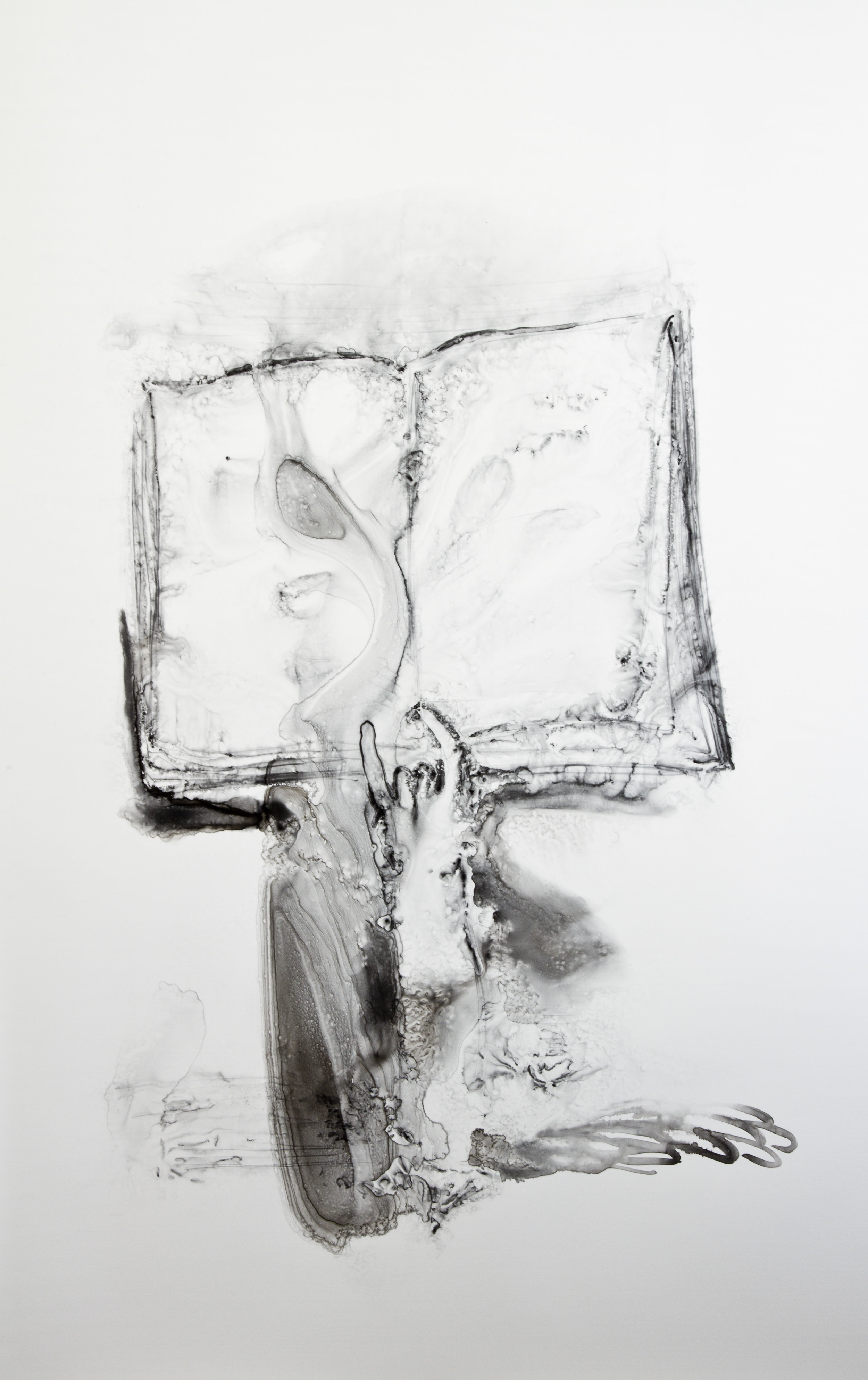 Signing the Book, 2016, watercolor on polypropylene, 60x40 inches