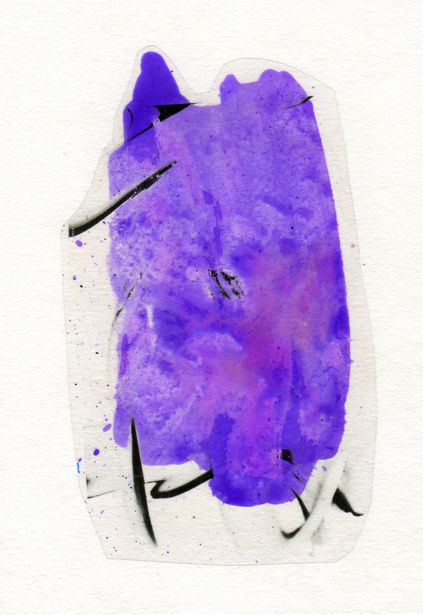 Body of a Medium 2015 acrylic watercolor mylar archival ink and paper 5 x 7
