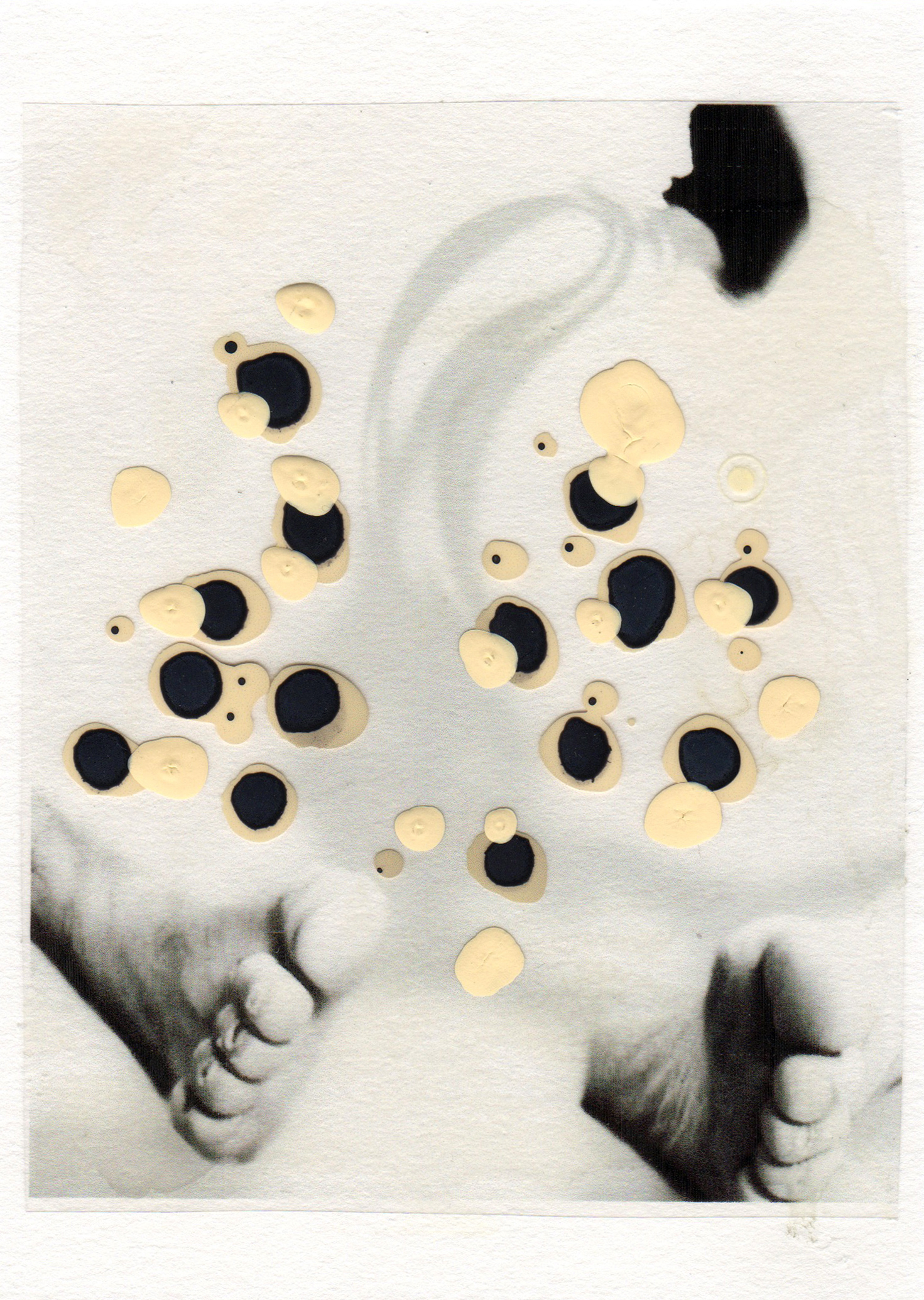 Seeing Spots 2015 acrylic watercolor mylar archival ink and paper 5 x 7