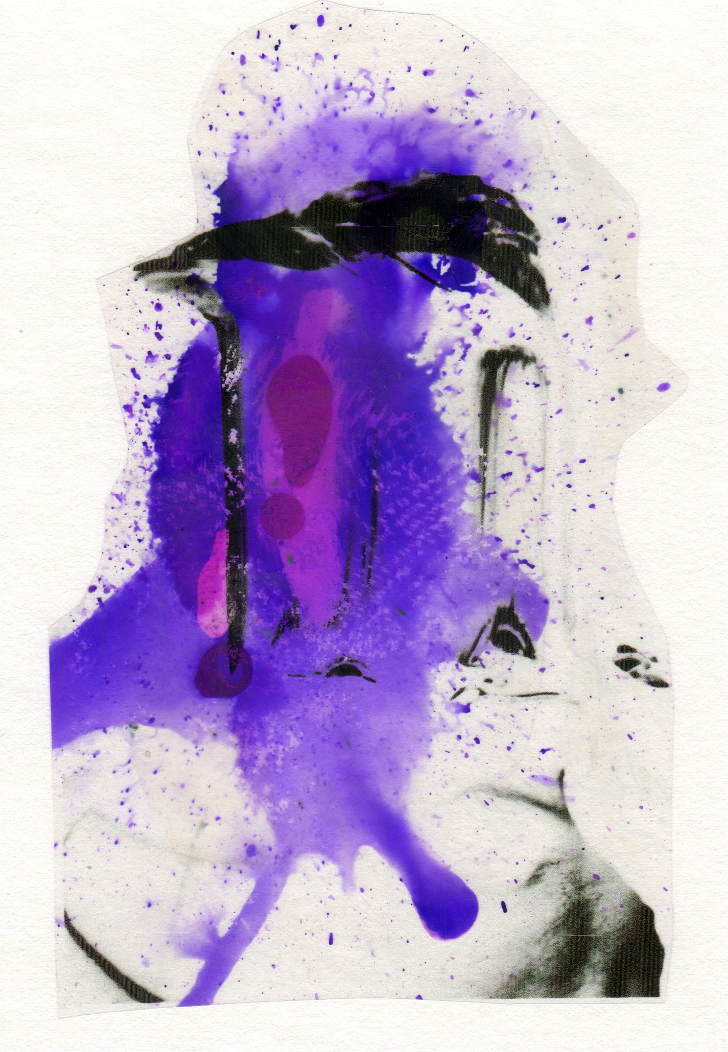 To The Heavens 2015 acrylic watercolor mylar archival ink and paper 5 x 7