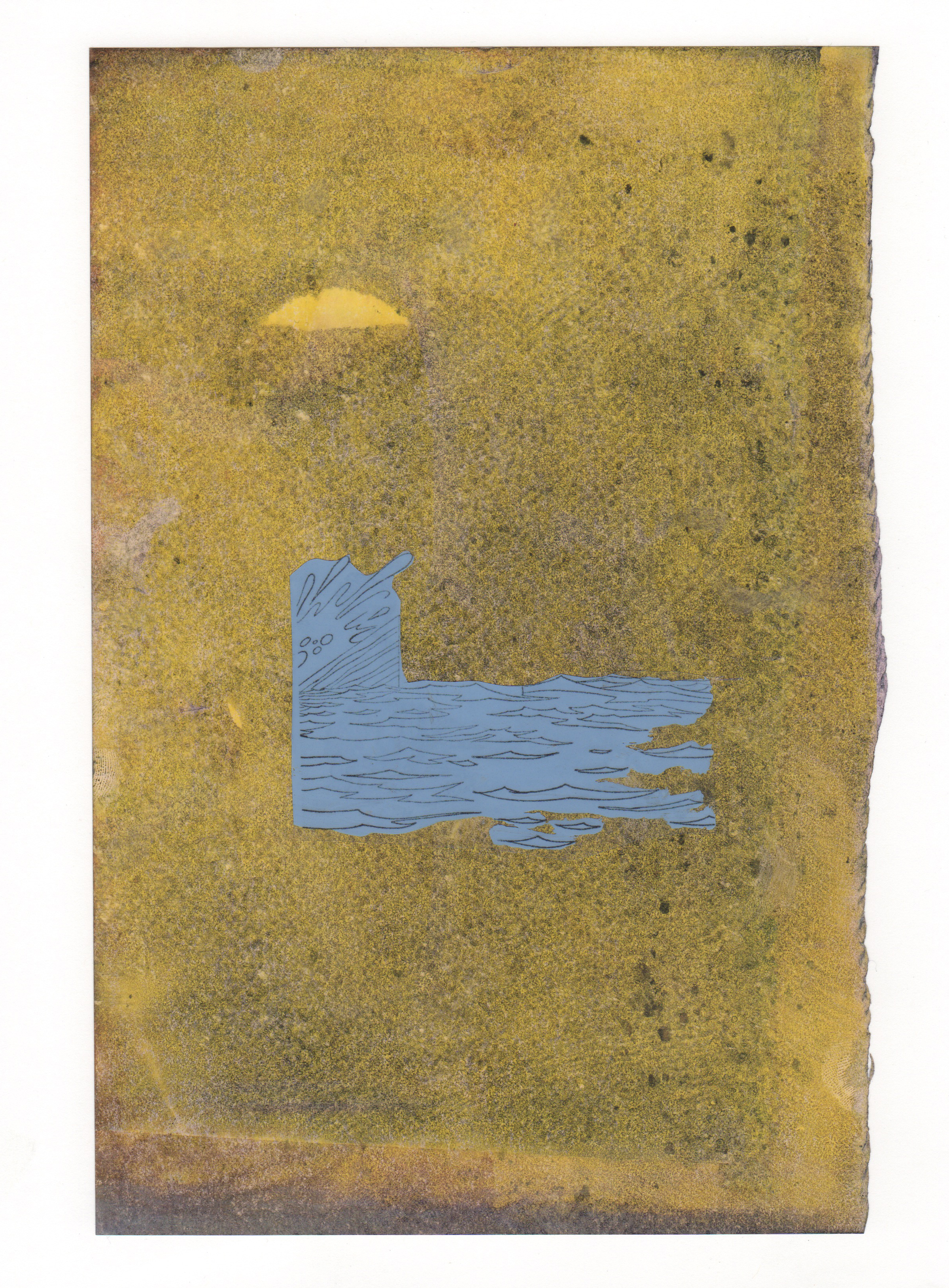 The Moon and the Tide 2015 acrylic mylar archival ink and paper 8 5 x 11