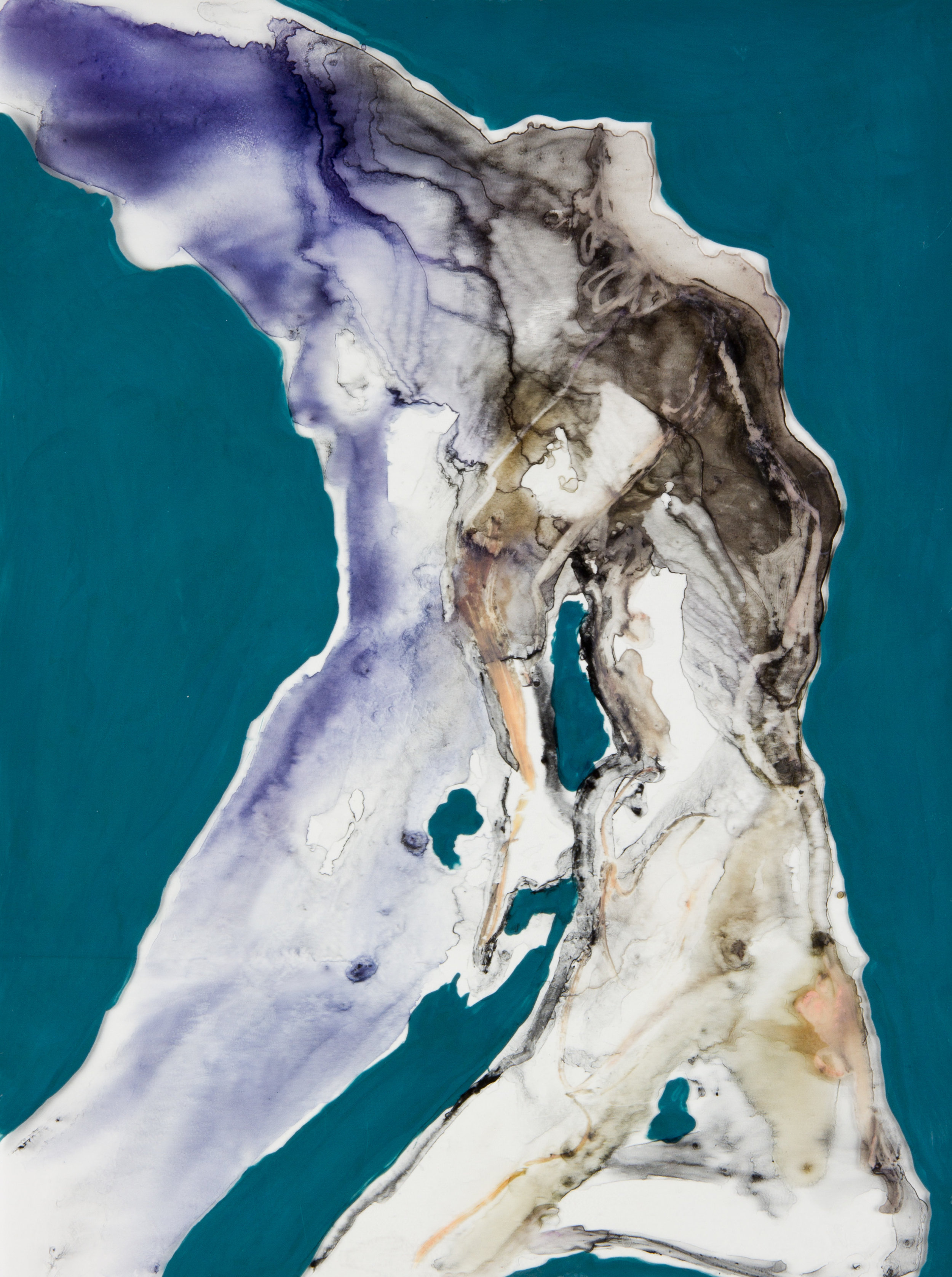 Pillar of Salt, 2014, watercolor and acrylic on mylar on panel, 9x12 inches