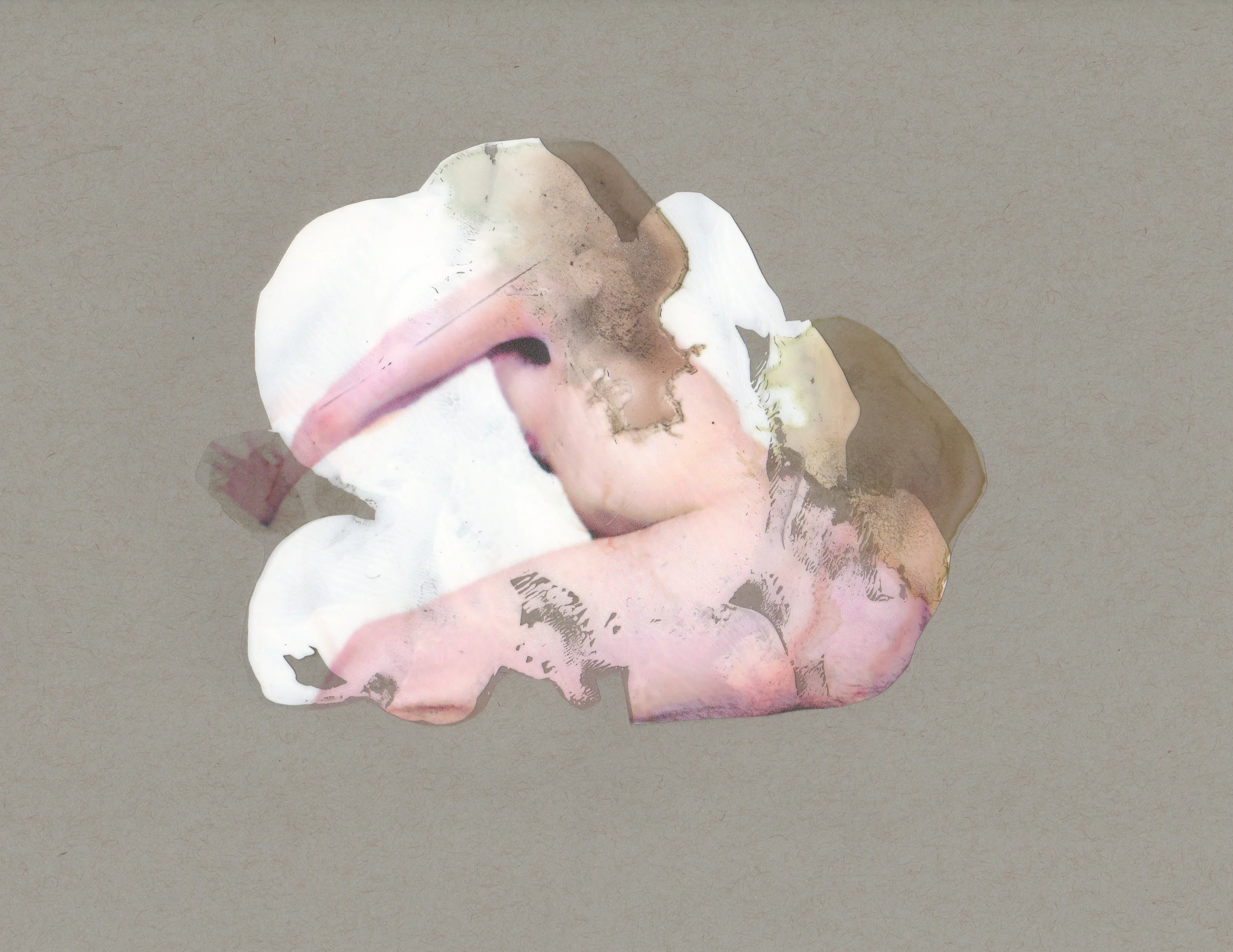 Cleansing Bath, 2014, paint transparency archival ink and paper, 9x12 inches