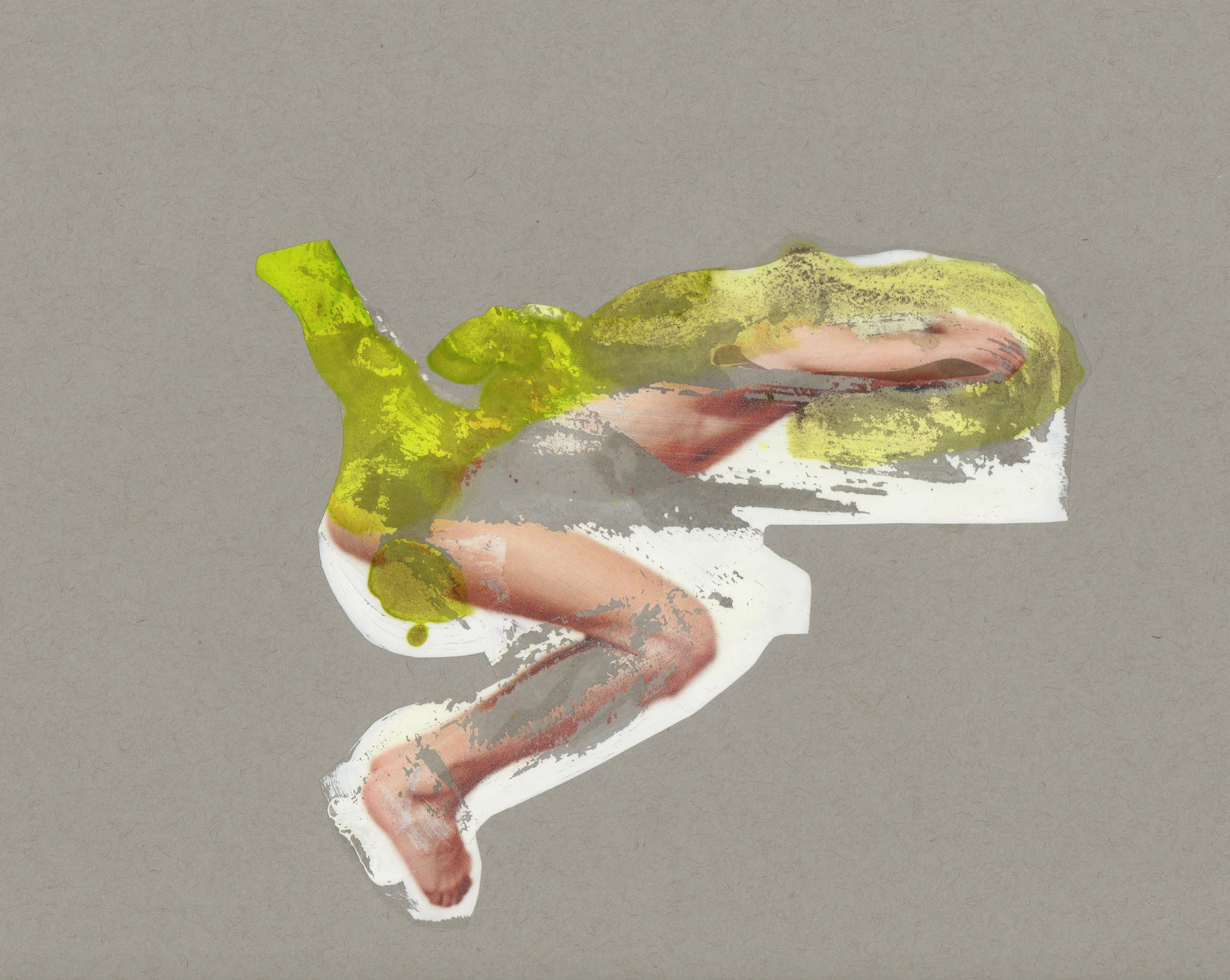 Fly to Abundance, 2014, paint transparency archival ink and paper, 9x12 inches