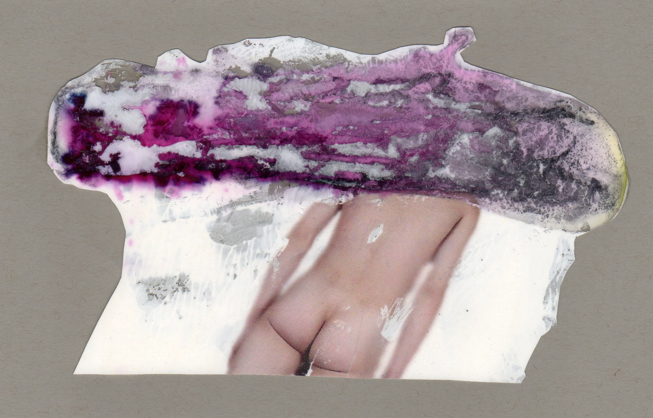 Nimbus, 2014, paint transparency archival ink and paper, 8.5x5.5 inches