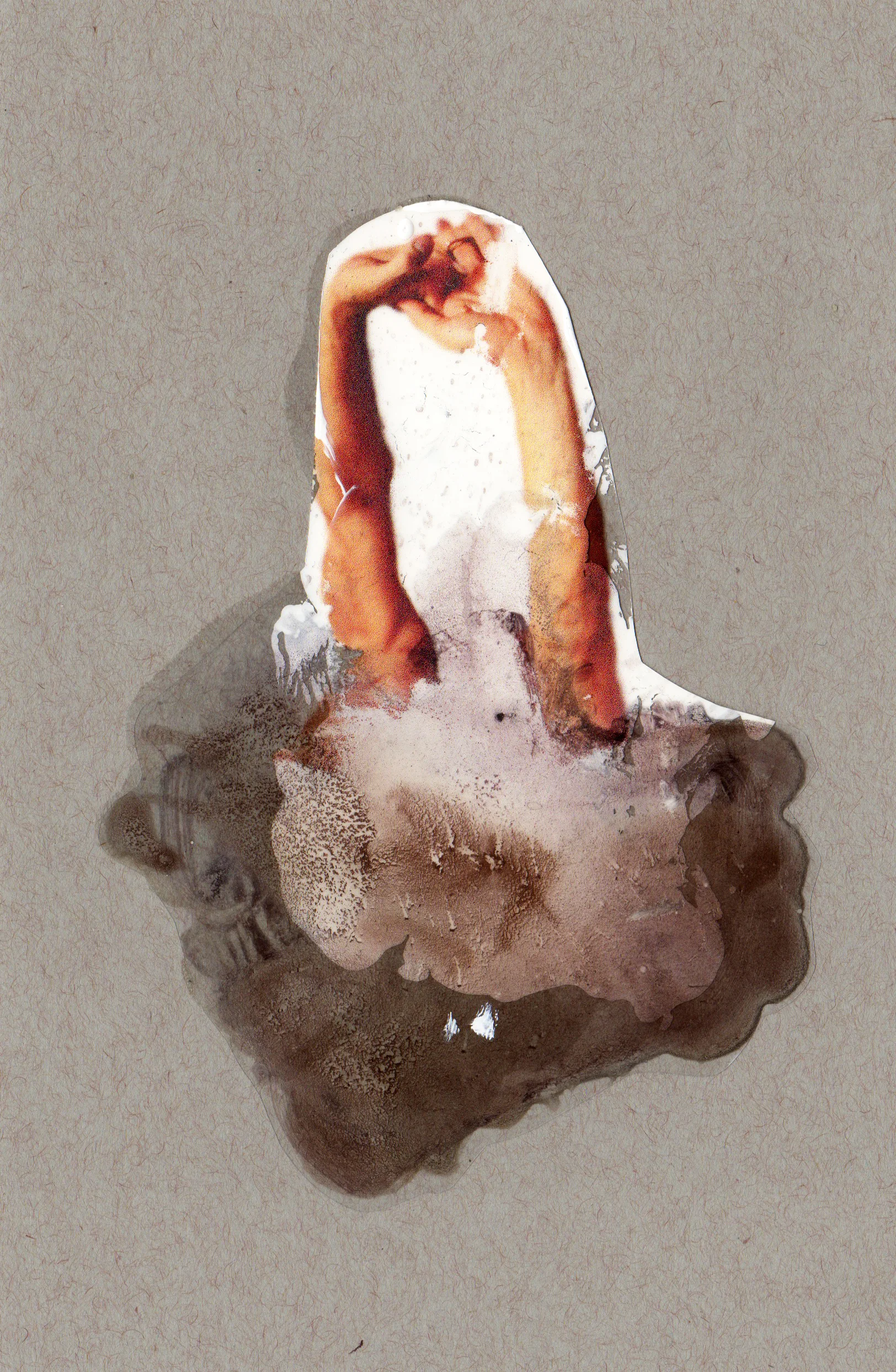 Prodigal Son, 2014, paint transparency archival ink and paper, 8.5x5.5 inches