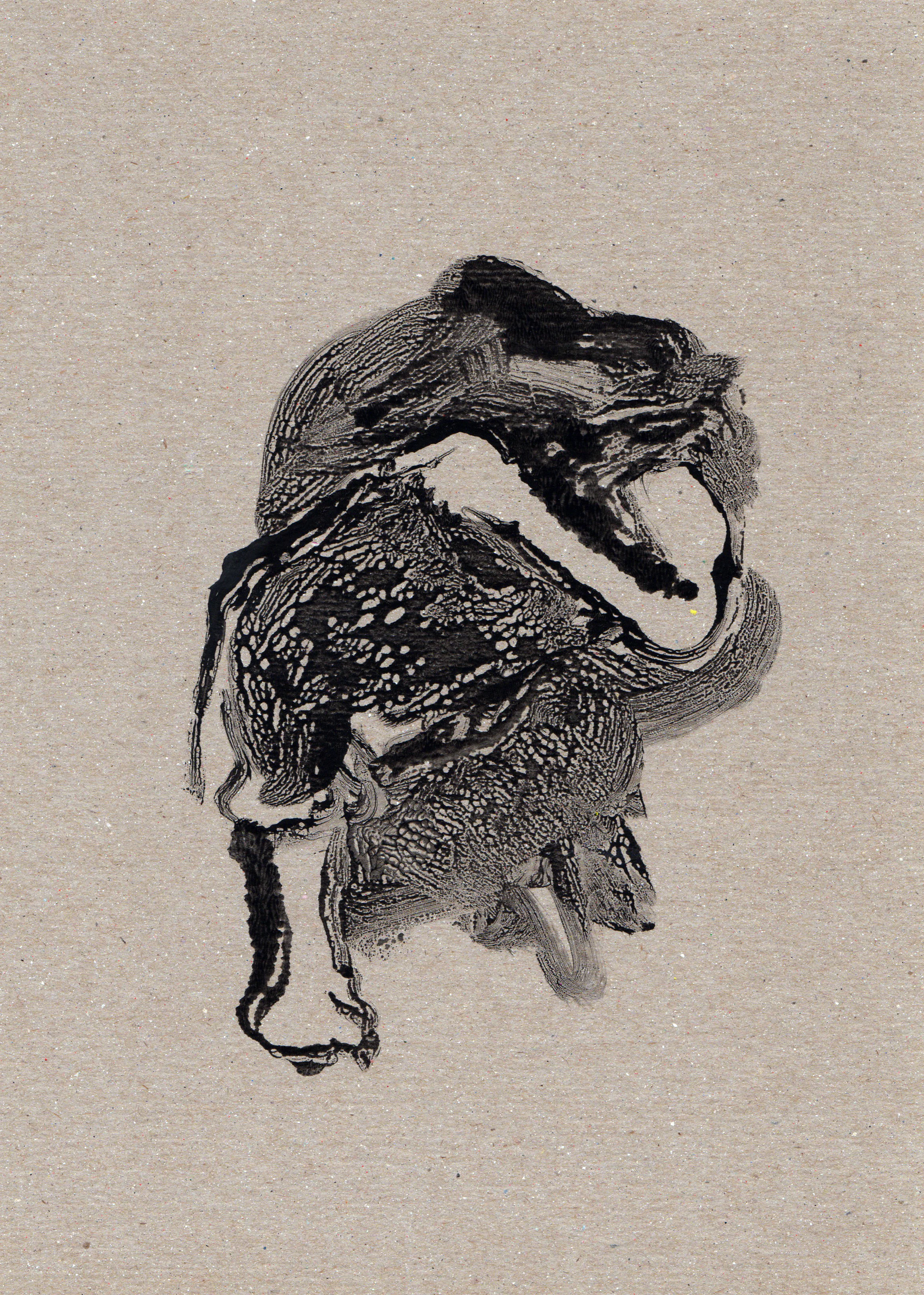 Untitled Cloud Magic, 2014, gelatin monotype, 11x8 inches